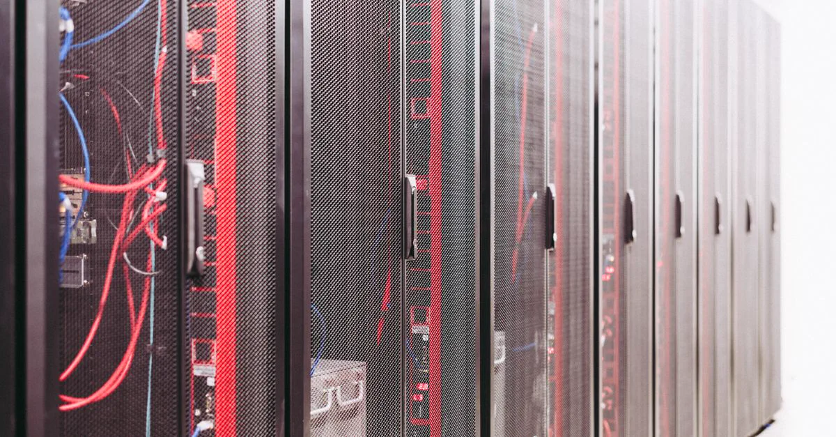 Real server infrastructure and network connections in a data center